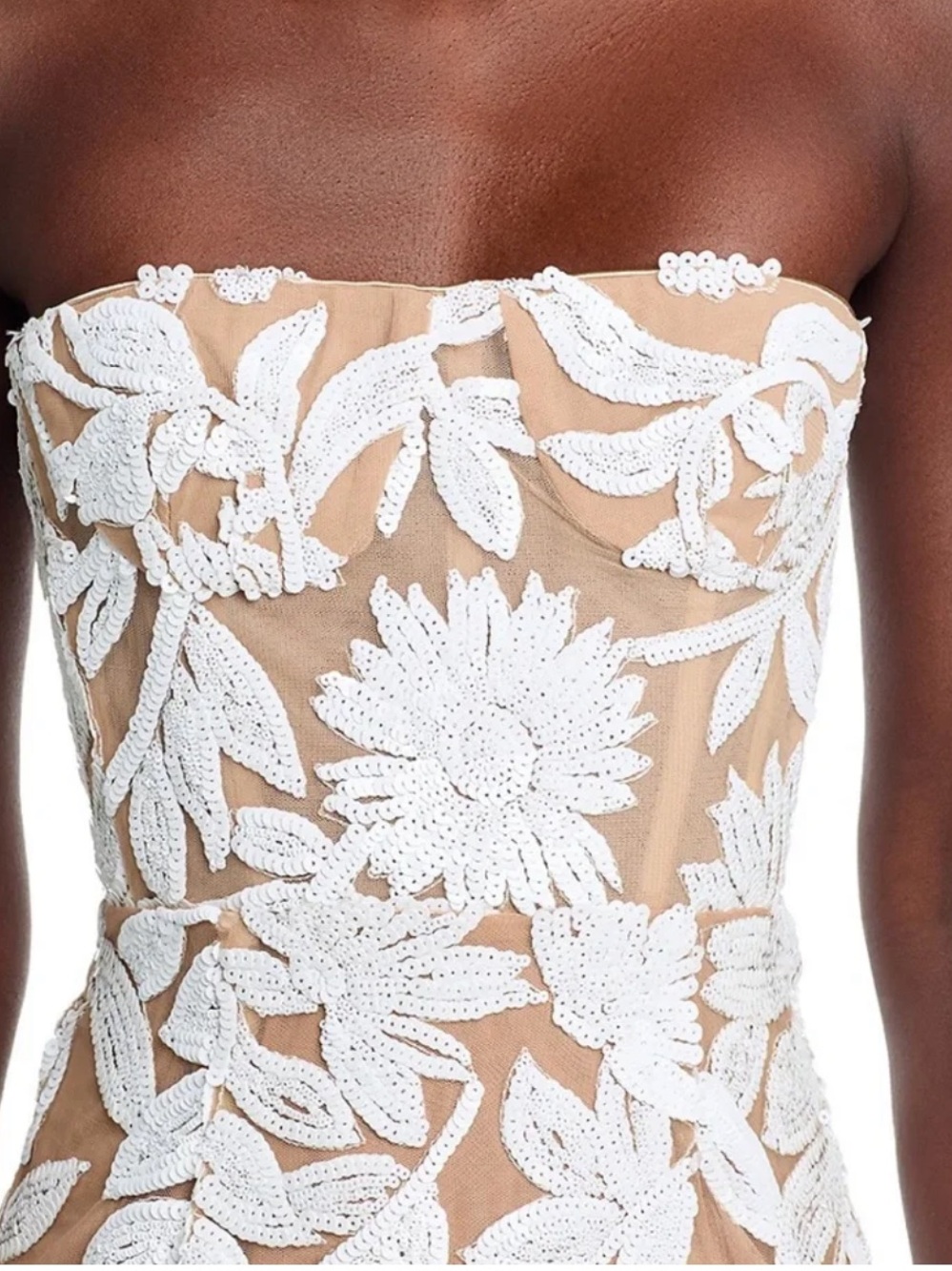 Bronx and Banco Dahlia Strapless White Dress S NEW $880 - Picture 3 of 7